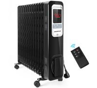 AIGOSTAR Calefactor Bajo Consumo, Radiador Aceite, Pantalla de Control LED, Mando a distancia (2500 W,13 Elementos)
