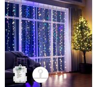 Aigostar cortina luces navidad, 2M*2M, 8 Modos Cadena de Luces con Remoto, 200 LED RGB, temporizador, luces arbol navidad Resistente al Agua, para exterior y Interior, decoracion navidad, Fiestas