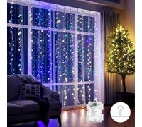 Aigostar cortina luces navidad， 3M*3M， 8 Modos Cadena de Luces con Remoto， 300 LED RGB， temporizador， luces arbol navidad Resistente al Agua， para exterior y Interior， decoracion navidad， Fiestas
