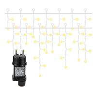 Aigostar Cortina Luces Navidad, 3M+5M*0.6M 100 LED 8 Modos, Luces Navidad Cortina IP44, Blanco Cálido, para Bodas, Fiestas Type A