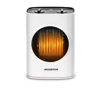 Aigostar David - Calefactor cerámico para baño, 900-1800W, tamaño mini, 2 velocidades, termostato ajustable, calentamiento rápido