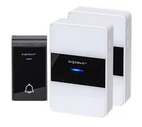 Aigostar Dong DC- Timbre inalámbrico portátil, Timbre Inalámbrico Exterior Impermeable , 3 Niveles de Volumen Ajustables, 36 Melodías, 2Receptores y 1 Transmisor