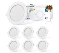 Aigostar Downlight led empotrable Redondo 6W equivalente 49W, 6500K Luz blanca fria, Blanco,foco empotrable LED,Ojos de buey de led, Ф95-100mm, 6 pack