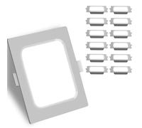 Aigostar - Downlight LED empotrado,6W equivalente a 49W, 6500K luz blanca fría, marco exterior color blanco. Downlight LED cuadrado Ф95-100mm. Pack 12 uds