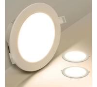 Aigostar Downlight LED Techo Empotrable, 18W Equivalente a Halógena 131W, 2100LM, Blanco Neutro 4000K, Ojos de Buey Para Techo Interior, Ф190-200 mm, Pack 2 Focos