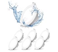 Aigostar Downlight LED Techo Empotrable 4.8W IP65 6500K ø68mm, 6pcs | Ojos de Buey 6500K Luz Blanca Fríal, Downlight LED Baño Extraplano Blanco, Foco Empotrable LED, ø68mm