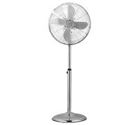 Aigostar Emery - Ventilador de Pie Silencioso, Oscilante 90º, 50W, 3 Velocidades, Estructura Metálica, 4 Aspas, Altura Regulable (110-135cm), Cabezal Ajustable Diseño Industrial.