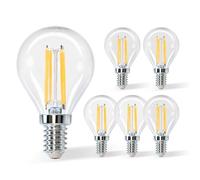 Aigostar Filamento Bombillas Led E14 Luz Calida 2700K,4W Equivalente a 40 W,470 Lúmenes,Ángulo De Apertura:360°,No Regulable,G45,1 Ud