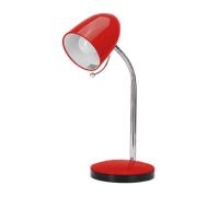 Aigostar - Flexo LED Escritorio, E27(Max 11W), Cable 1,5 m con Interruptor, H35cm, Bombilla No Incluida, Roja