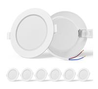 Aigostar Foco empotrable led techo, Downlight Led Techo Redondo, Ojos de buey de led, 6 pack