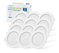 Aigostar Foco empotrable led techo,Iluminacion 9W equivalente 72W, 12 pack Downlight Led Techo Redondo, 6500K Luz blanca fria, Ojos de buey de led, Ф118-128mm
