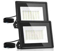 Aigostar Foco Led Exterior 30w,Luz led Exterior Impermeable IP65,Proyector LED Exterior & Interior Blanco Natural 4000 K para Jardín,Patio,Garaje,Parque 2 piezas