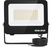 Aigostar Foco Led Exterior 50w 4500 lúmen,Proyector LED Blanco Natural 4000 K,Impermeable IP65 para Jardín,Patio,Garaje,Parque