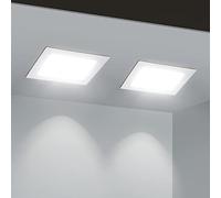Aigostar Foco LED para techo, 12W, 1400 LM, 6500K, Focos LED de techo para interior, Foco LED empotrado, Ojos de buey LED, Ф140-150 mm, Paquete de 2