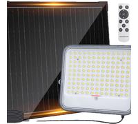 Aigostar - Foco proyector LED con Gran Panel Solar,3000lm,20000mAH, batería de gran capacidad,regulable 3000/4000/6500K,Función crepuscular,Luz solar para exterior y jardín,patios