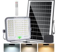 Aigostar - Foco proyector LED con gran panel solar,Cable de 5m,150W,1500lm,10000mAH,Batería de gran capacidad.regulable 3000/4000/6500K.Uso interior/exterior IP65:Porches,Jardín,Camino,Piscina