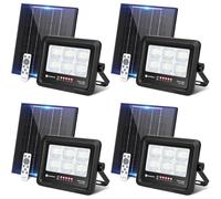 Aigostar Foco Proyector LED Solar con mando a distancia 100w, 6500K.4 pcs