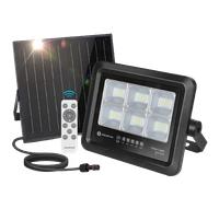 Aigostar Foco Proyector LED Solar con mando a distancia 50w, Blanco Frío 6500K, Foco Solar Exterior Impermeable IP65,Proyector LED Exterior con Brillo y Sincronización ajustables para Jardín,Garaje