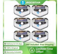 Aigostar Foco Solar 3 Modos con Sensor de Movimiento | IP65 Impermeable, Luz Blanca 6500K | para Exterior, Jardín, Patio