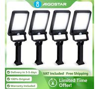 Aigostar Foco Solar 50W con Sensor PIR | 3 Modos, Luz Fría 6500K, IP65 | Farola Pared para Jardín, Garaje, Camino