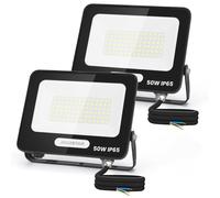 Aigostar, focos LED para interior y exterior, 50W, 4500 lúmenes, 6500K (blanco frío), IP65, pack de 2 unidades – 50W, 6500K