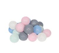 Aigostar Guirnalda Lluces LED Pilas- 10 LED Bolas de Algodón en 5 Colores- 2,3M Guirnalda Luces Interior- 2 Modos- para Decoracion Habitacion, Hogar, Fiesta, Vacaciones, Boda Decoración, Navidad