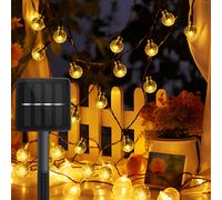 Aigostar Guirnaldas Luces Exterior Solar, 12m 50LED Guirnaldas Solares, Luces Decorativas con 8 Modos 2700K, IP65 Guirnalda Solar Exterior para Jardín Terraza, Patio, Navidad. Burbuja