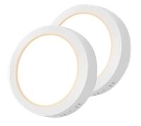 Aigostar Lámpara de Techo LED 18W 1980LM Plafón LED Techo luz blanco calida 3000K para Cocina Sala de Estar Dormitorio Pasillo 226 * 35Hmm, 2pcs