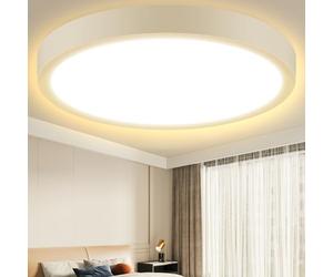 Aigostar Lampara de Techo LED 24W Ø285mm Plafon LED Techo 2500LM luz calida 3000K para Sala de Estar,Dormitorio,Cocina,Pasillo,Balcón