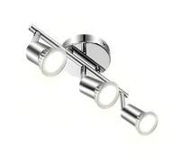 Aigostar Lámpara de Techo LED Focos， Plafón con Focos GU10 3 Luces para Ángulo Ajustable y Giratorio para Interior Focos de Techo Orientables para Dormitorio Cocina (Sin bombillas)