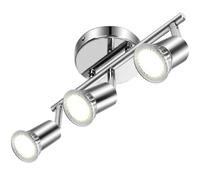 Aigostar Lámpara de Techo LED Focos， Plafón con Focos GU10 3 Luces para Ángulo Ajustable y Giratorio para Interior Focos de Techo Orientables para Dormitorio Cocina (Sin bombillas)
