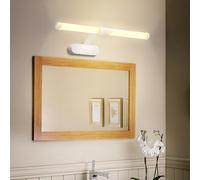 Aigostar Lámpara LED de Espejo 6W 600LM 40cm Lámpara de Baño Amarillo Cálido 4000K Lámpara LED de Pared IP44 230V Luz de Espejo de Baño de Apliques Espejo de Baño Luz de Pintar Remota Blanco