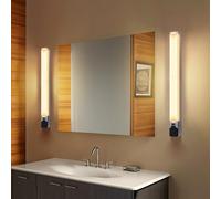 Aigostar Lámpara LED de Espejo con toma de corriente Lámpara de Baño 4000K Luz natural Lámpara LED de Pared IP44 230V Luz de Espejo de Baño de Blanco Apliques Espejo de Baño 15w