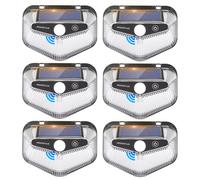 Aigostar Luce Solare LED Esterno con Sensore di Movimento,4 Pezzi,270° Illuminazione Lampada Solare da Esterno,3 Modos Faretto Led da Esterno Solare,IP65 Impermeabile luci solari per Giardino,Parete