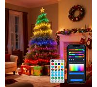 Aigostar Luces de Navidad Inteligentes RGBIC, Tira LED 10M 100LED, Control por Segmentos, APP y Mando, Music Sync, 39 Efectos Dinámicos, 150 Escenas, Impermeable, para Decoración Fiestas Halloween RGB