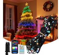Aigostar Luces de Navidad Inteligentes RGBIC, Tira LED 10M 100LED, Control por Segmentos, APP y Mando, Music Sync, 39 Efectos Dinámicos, 150 Escenas, Impermeable, para Decoración Fiestas Halloween
