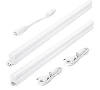 Aigostar Luz Bajo Mueble Cocina con Interruptor 9W 990lm Luz LED Armario, 230V Luz Blanca Fria 6500K, Luces para Vestidor Tira LED Armario 572*23*34mm, 2 pcs
