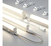 Aigostar Luz Bajo Mueble Cocina con Interruptor 9W 990lm Luz LED Armario, 230V Luz Luz Natural 4000K, Luces para Vestidor Tira LED Armario 572 * 23 * 34mm 4 pcs