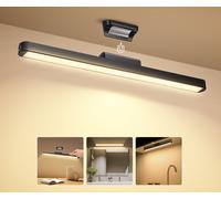 Aigostar Luz LED Armario Magnética, Luz Espejo Baño, Luces led Recargables USB Luz LED Adhesiva de ángulo Ajustable, 4000K Blanca Calida Lámpara de Espejo, Luz LED Cocina Bajo Mueble, Barra Led
