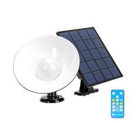 Aigostar Luz Solar Exterior 50W 500LM Aplique Solar Exterior con mando a distancia IP65 Lámpara Solar Exterior regulable: 6500K/3000K/4000K.Luces Solares Exterior con cable de 3 m