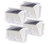 Aigostar Luz Solar Exterior,Luces LED Solares Exteriores【4 Pack / 3 Modos】con Sensor de Movimiento,270º Impermeable IP65 para Jardín Camino Entrada Garaje Patio