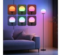 Aigostar Mesh - Lámpara de Pie LED Inteligente con Bluetooth Mesh, Compatible con Alexa, Control de Colores por Capas, 8W, 800LM, 2700K-6500K y RGB Regulable, para Salón y Dormitorio, Altura 150cm