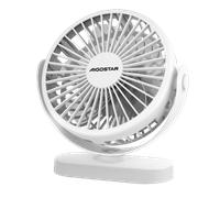 Aigostar Notus - Ventilador de Mesa Portátil, 6 pulgadas, 5 Aspas, 3 Velocidades, 1500mAh, Blanco