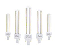 Aigostar Pack de 5 Bombilla PLC 2U, tubo de 15W Maiz G24, Blanco Cálido 3000K, 1620lm, No regulable