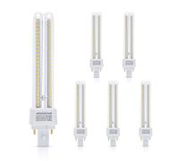 Aigostar Pack de 5 Bombilla PLC 2U, tubo de 15W Maiz G24, Luz Blanco Neutra 4000K, 1540lm, No regulable