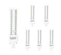 Aigostar - Pack de 5 Bombillas LED PLC 2U, tubo de 11 W Maiz G24d-3, 2 Pines, Luz fría 6500K, 1070Lm, No regulable