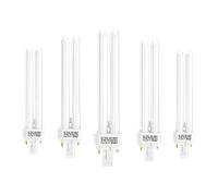 Aigostar - Pack de 5 Bombillas PLC Tubo, 26W, Maiz G24, 2 Pines, Luz blanca 6400K, 1560Lm, No regulable