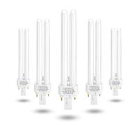 Aigostar Pack de 5 Bombillas Tubo PLC, 26W, Maíz G24, 2 Pines, Luz Blanca 6500K, 1600Lm, No Regulable