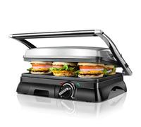 Aigostar Parrilla Eléctrica 2000W, Regulador de Temperatura y Apertura 180°