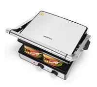 AIGOSTAR Parrilla Eléctrica, Grill, Panini, Sandwichera, 2000W. Regulador de temperatura, apertura 180º